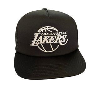NBA Ultra Game Los Angeles Lakers Mesh Snapback HAT One Size Fits All Black